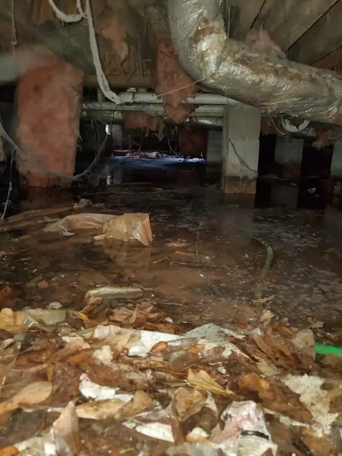 Crawl space flood assessment for Commercial Water Damage Restoration in Cleburne